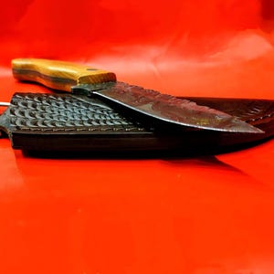 Handmade Damascus Pocket Knife  Wood Handle Birthday Gift Folding Knife Groomsmen Gift Anniversary Wedding Personalized Gift for Men