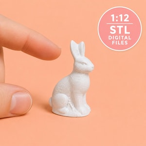 Chocolate Bunny 1:12  Scale Dollhouse  Furniture, Decorations and Accessories 3D PRINTABLE STL FILES