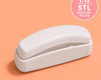1:12 Scale Slim Desk Telephone STL File – Modern Dollhouse Phone (Digital Download)