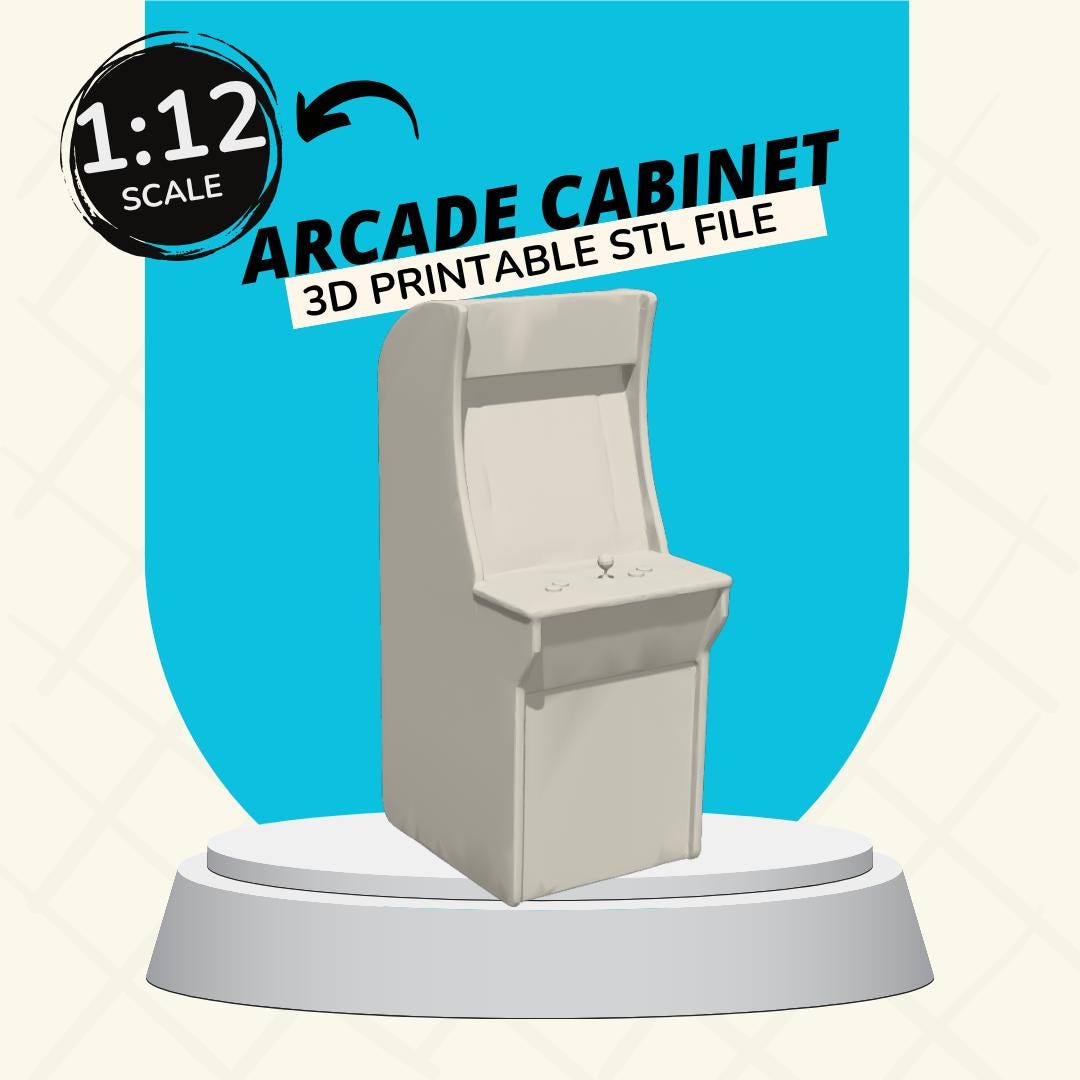 Retro Ride Stl Retro Arcade Cabinet Dollhouse Miniature: 3D Printable STL File - Etsy
