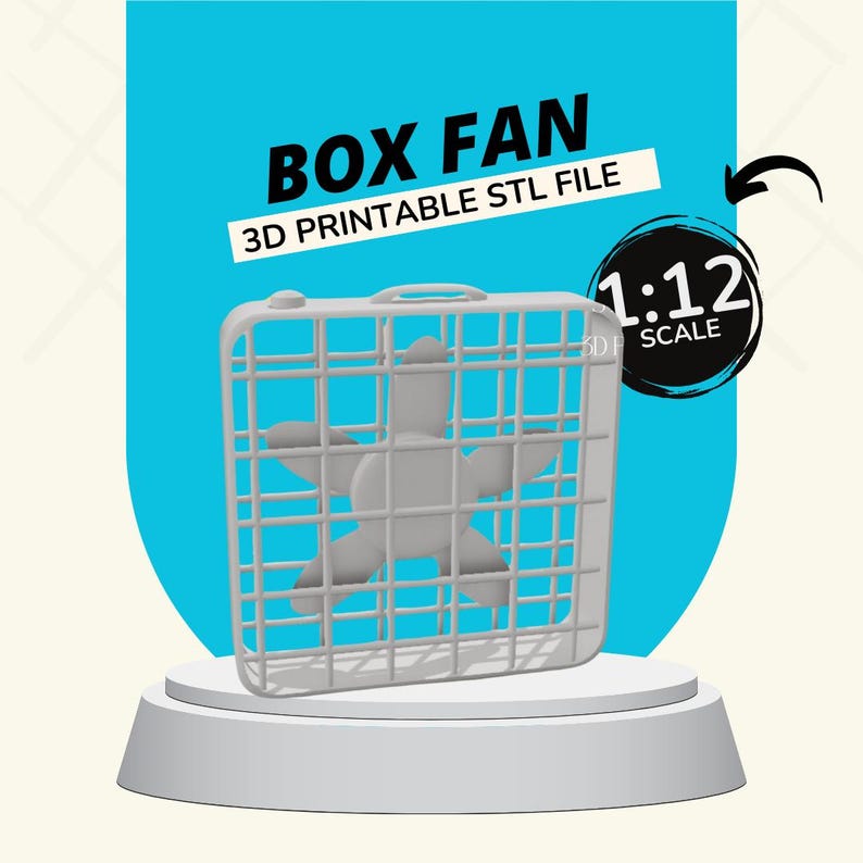 Box Fan 1:12 Scale Dollhouse Furniture & Accessories 3D PRINTABLE STL ...