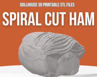 1:12 Maßstab Spiralschnitt Ham STL -- Puppenhaus Miniatur-Weihnachtsfest