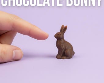 Lapin en chocolat, meubles, décorations et accessoires pour maison de poupée à l'échelle 1:12 Fichiers STL IMPRIMABLES EN 3D