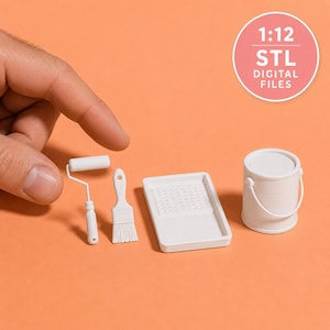 Paint Can, Brush, Roller and Tray Set