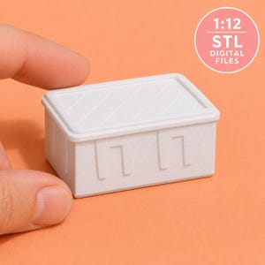 Utility Storage Container/Tote Dollhouse Furniture & Accessories 1:12 Scale 3D PRINTABLE STL
