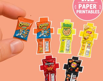 1:12 Scale Dollhouse Printable Chip Bags & Boxes – Over 80 Designs!f