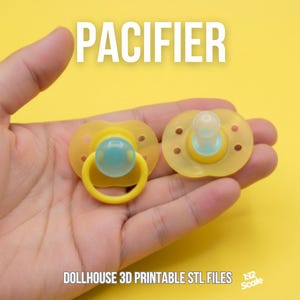 Pacifier 1:12 Scale Dollhouse Furniture, Decorations and Accessories 3D PRINTABLE STL FILE