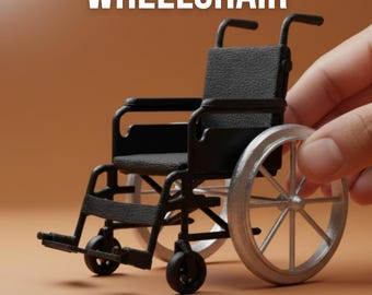 Wheelchair 1:12 Scale Dollhouse Furniture, Decorations and Accessories  3D PRINTABLE STL FILES