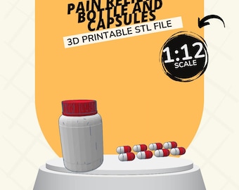 Miniature Medical Equipment Set (5 items): 1/12 Scale Doll Diorama (Digital STL Files)