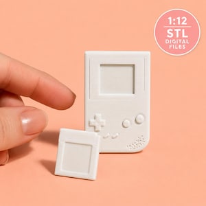 Nintendo Gameboy 1:12 Scale Dollhouse Furniture, Decorations and Accessories 3D PRINTABLE STL FILES