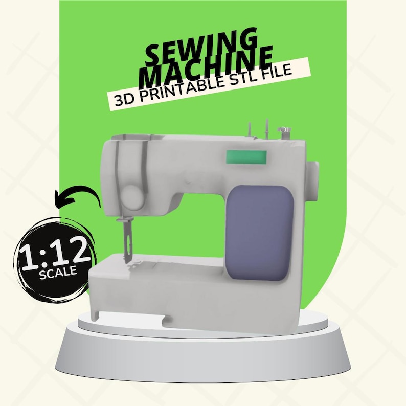 Machine Stl File Sewing Machine 1:12 Dollhouse Furniture, Decorations and Accessories 3D ...
