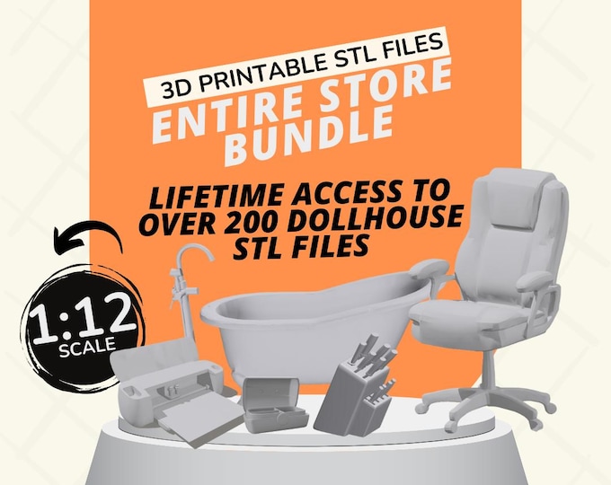 Featured listing image: Complete Dollhouse STL All of Store's Past, Present and Future Dollhouse Files