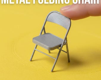 1:12 Scale Dollhouse Metal Folding Chair - 3D Printable STL File