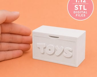 Toy Chest Dollhouse Furniture & Accessories 1:12 Scale 3D PRINTABLE STL
