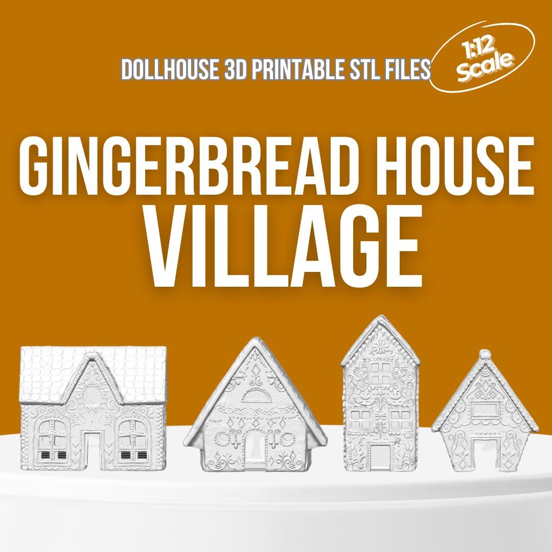 1:12 Scale Gingerbread House Village – STL Files - Etsy