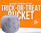 Trick-or-Treat Bucket 1:12 Scale Dollhouse Furniture, Decorations and Accessories 3D PRINTABLE STL FILES