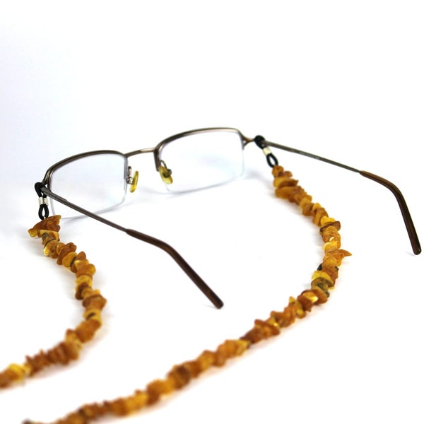 Handmade Eyeglass Chain Natural Baltic Amber