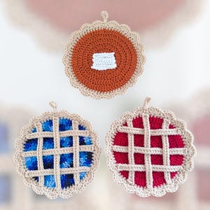 Crochet Pie Hot Pad Individual