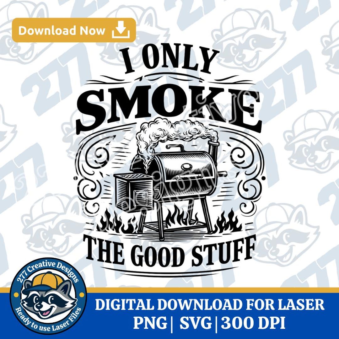 Smoker Graphics BBQ Smoker Laser Engraving Design Laser PNG SVG Cut File for Laser ...