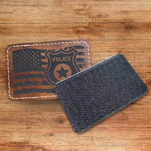 Custom Leatherette Patches: Laser Cut Logo Patch, Hook and Loop Backing