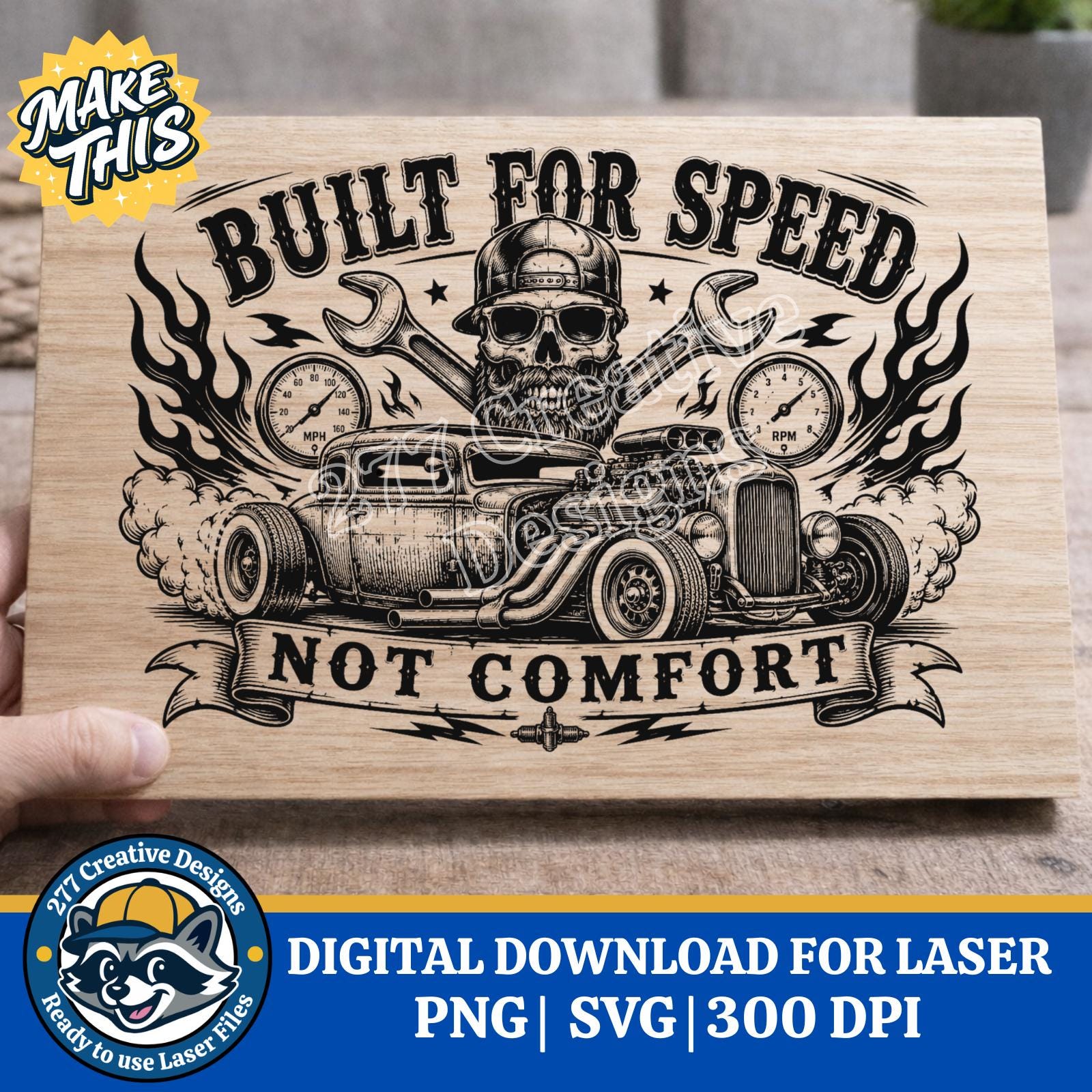 Classic Hot Rod Garage SVG PNG Laser Cut File, Sublimation (digital ...