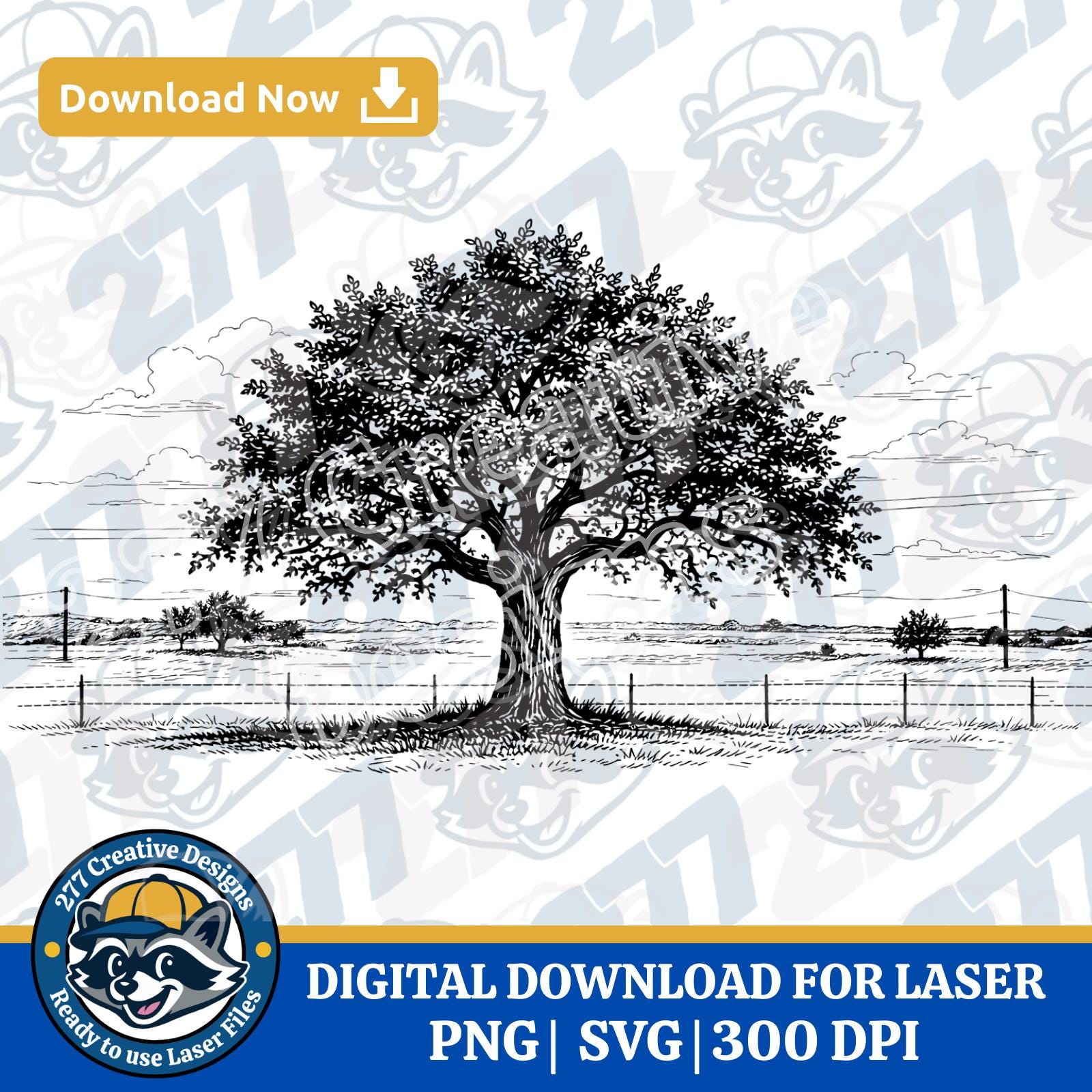 Oak Tree Design File Svg Png Laser Cut File for Cutting Boards Wood ...