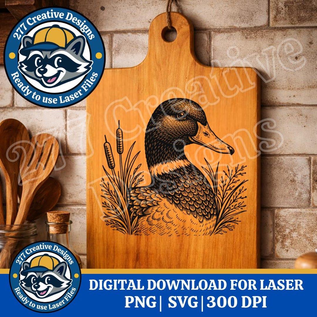 Mallard Duck Laser Engraving Design, PNG SVG Cut File (digital Download ...