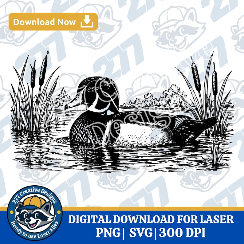 Wood Duck Laser Cut File PNG SVG Cut File for Laser, Sublimation ...