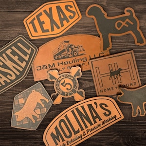 Custom Die Cut Patches for Business Logo patches DIY iron on patch faux leather patch Do It Yourself Leather Patch Laser Cut Patch for hat