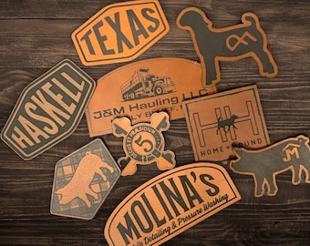 Custom Die Cut Patches for Business Logo patches DIY iron on patch faux leather patch Do It Yourself Leather Patch Laser Cut Patch for hat