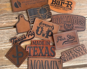 Custom Die Cut Patches for Business Logo patches DIY iron on patch faux leather patch Do It Yourself Leather Patch Laser Cut Patch for hat