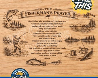 Fisherman's Prayer Laser Engraving Design DIY Lord's Prayer Laser PNG SVG Cut file for laser, sublimation (digital download)