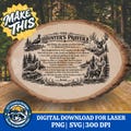Hunter's Prayer Laser Engraving Design DIY Lord's Prayer Laser PNG SVG Cut file for laser, sublimation (digital download)