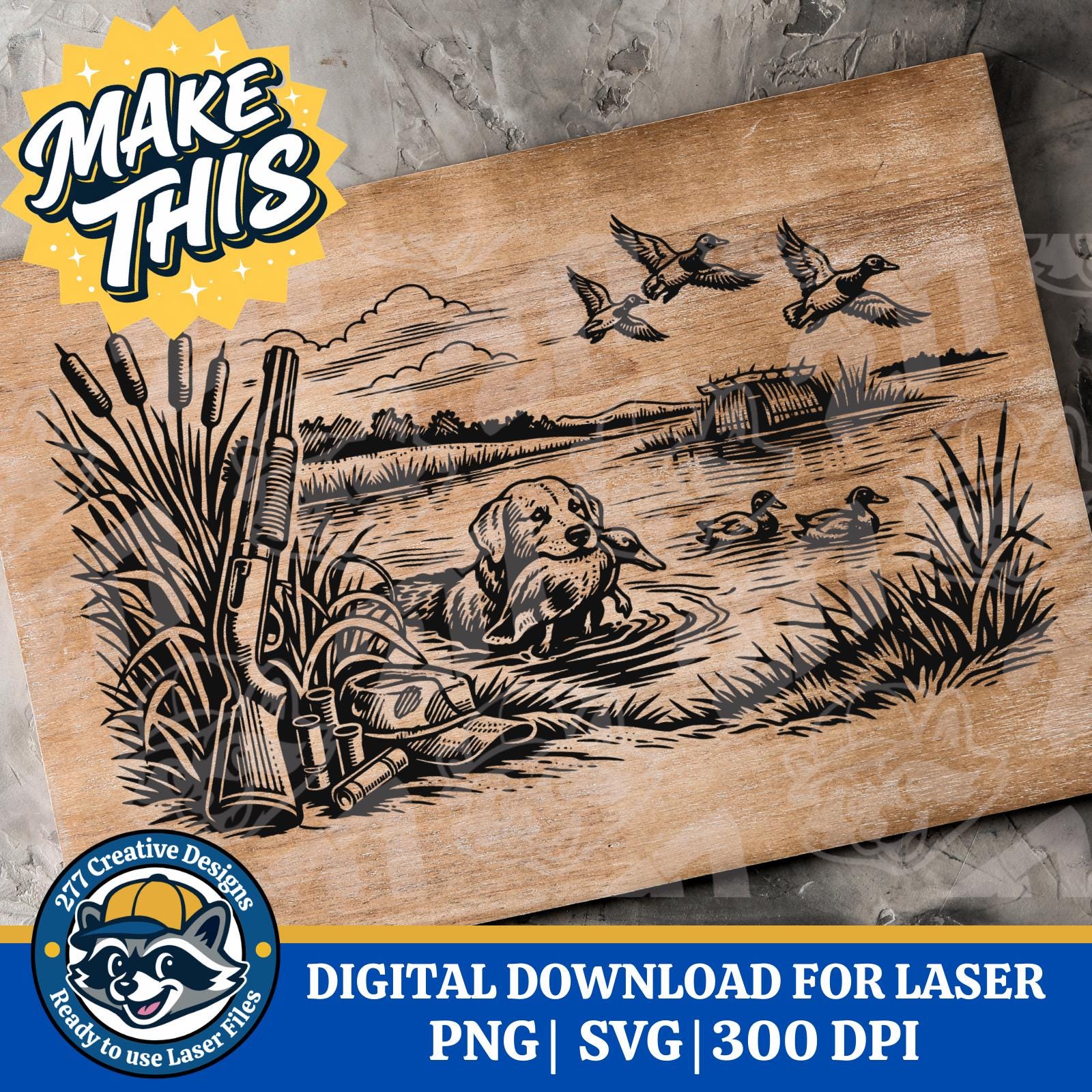 Duck Hunt Scene Laser Engraving Design, PNG SVG (digital Download) - Etsy