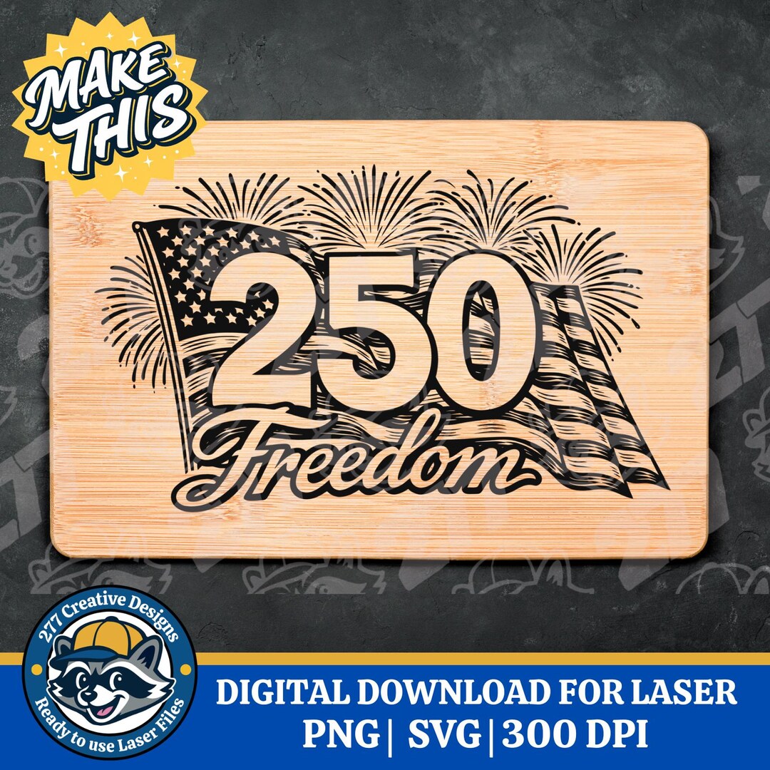 America 250 Freedom Fireworks SVG PNG Laser Cut File, Sublimation ...
