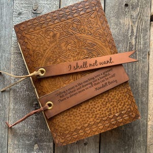 Personalized Leatherette Bookmark: Custom Engraved Quote, Scripture Gift