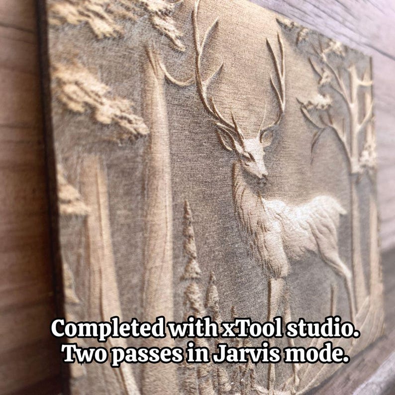 Deer 3D Illusion Laser Engraving File: Wildlife Art (Digital Download) image 2