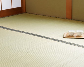 Tatami mat 100% herbe de jonc japonaise, Tapis Goza Igusa, Tapis de couchage traditionnel, Yoga Zen Matériau naturel, Artisan, Fabriqué au Japon 1109