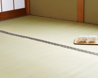 Tatamimatta 100 % japanskt vassgräs, Goza Igusa-matta, traditionell liggunderlag, yoga zen naturmaterial, hantverkare, tillverkad i Japan 1109