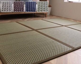 Mata tatami, mata do drzemki, japońska trawa sitowa, futon antypoślizgowy, składany, zielony, mata do spania, mata do jogi Zen, materiał naturalny, rzemieślnik 1638