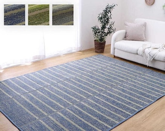 Tatamimatta 100 % japanskt vassgräs, Goza Igusa-matta, traditionell liggunderlag, randigt naturmaterial, hantverksmässig, tillverkad i Japan 3912