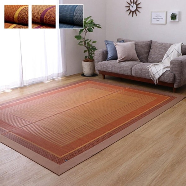 Tatami mat 100% herbe de jonc japonaise, Tapis Goza Igusa, Traditionnel asiatique moderne, Yoga Zen Matériau naturel, Artisan, Fabriqué au Japon 3904