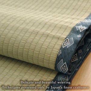 Tatami mat 100% Japanese rush grass, Area rug Goza Igusa, Traditional Sleeping mat, Yoga Zen Natural Material, Craftsman, Made in Japan 1111 image 7