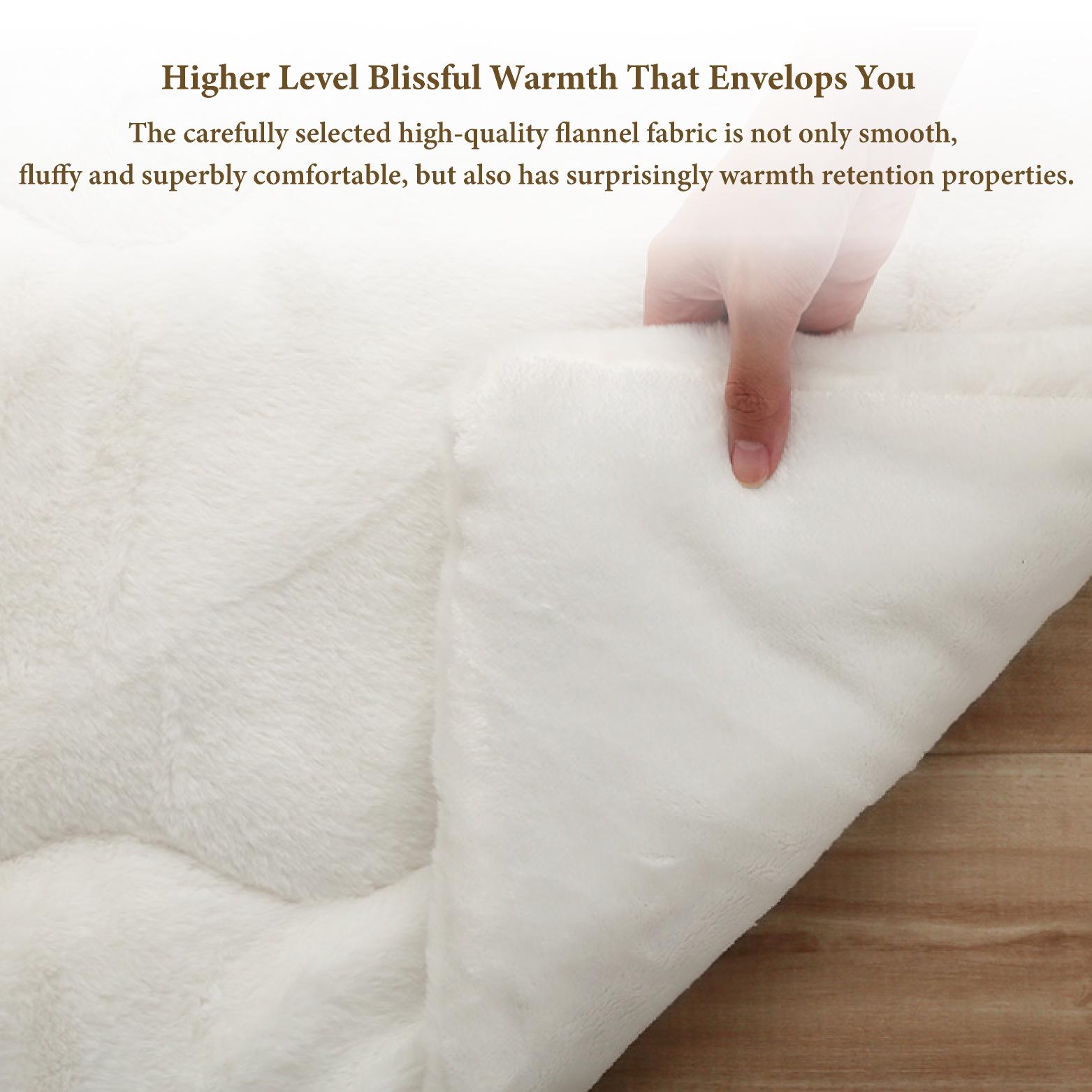 Kotatsu Futon Japanese Comforter Fluffy White Cotton Flannel