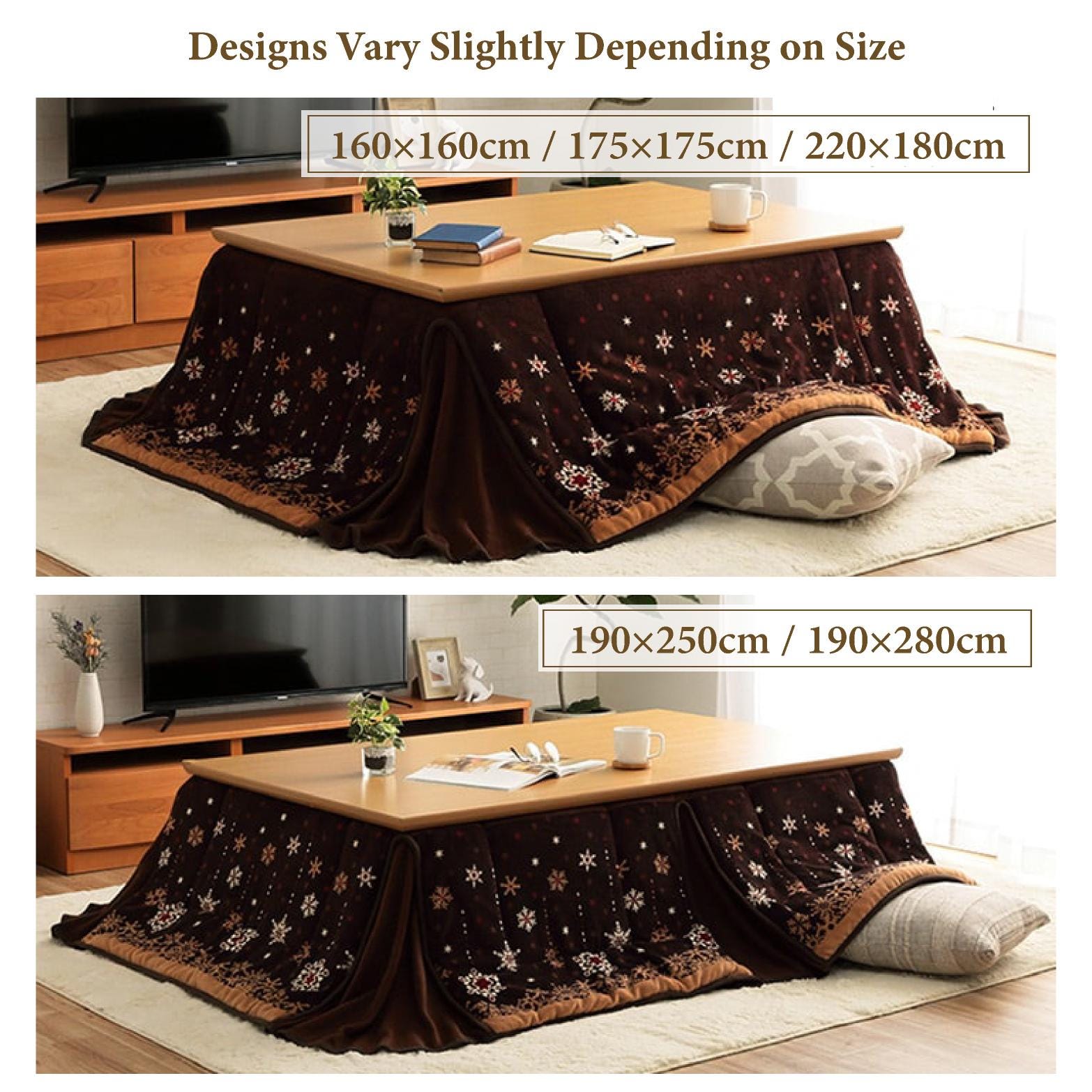 Kotatsu Futon Comforter Compact Space Table Square Rectangle
