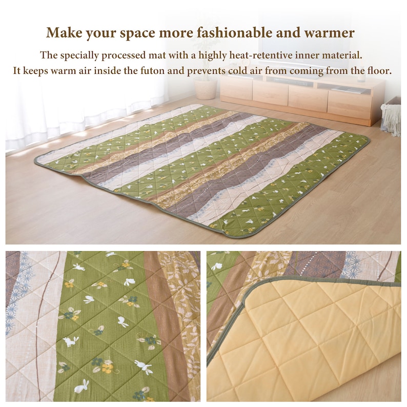 Kotatsu Futon & Mat Set Fluffy Premium Cotton Blanket - Thumbnail 5