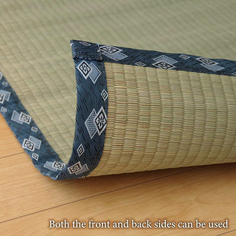 Tatami mat 100% Japanese rush grass, Area rug Goza Igusa, Traditional Sleeping mat, Yoga Zen Natural Material, Craftsman, Made in Japan 1111 image 8