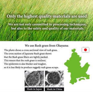 Tatami mat 100% herbe de jonc japonaise, 120200cm Tapis de sieste pliable Beige Traditionnel, Tapis de couchage, Yoga Zen, Matériel National, Artisan 2607 image 8
