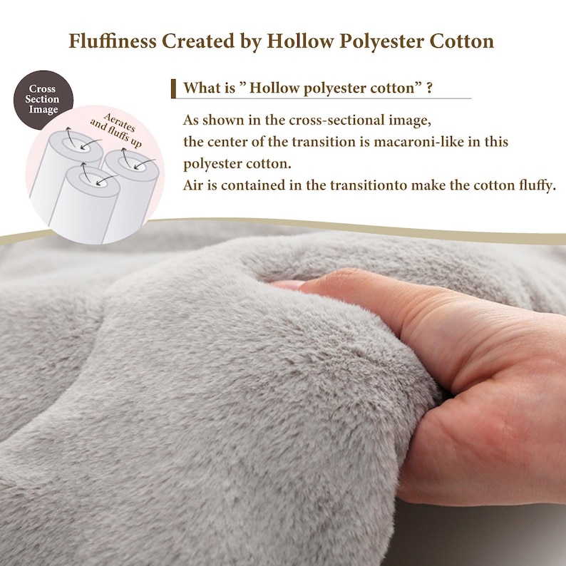 Kotatsu Futon Japanese Comforter Fluffy Gray Cotton Flannel Blanket