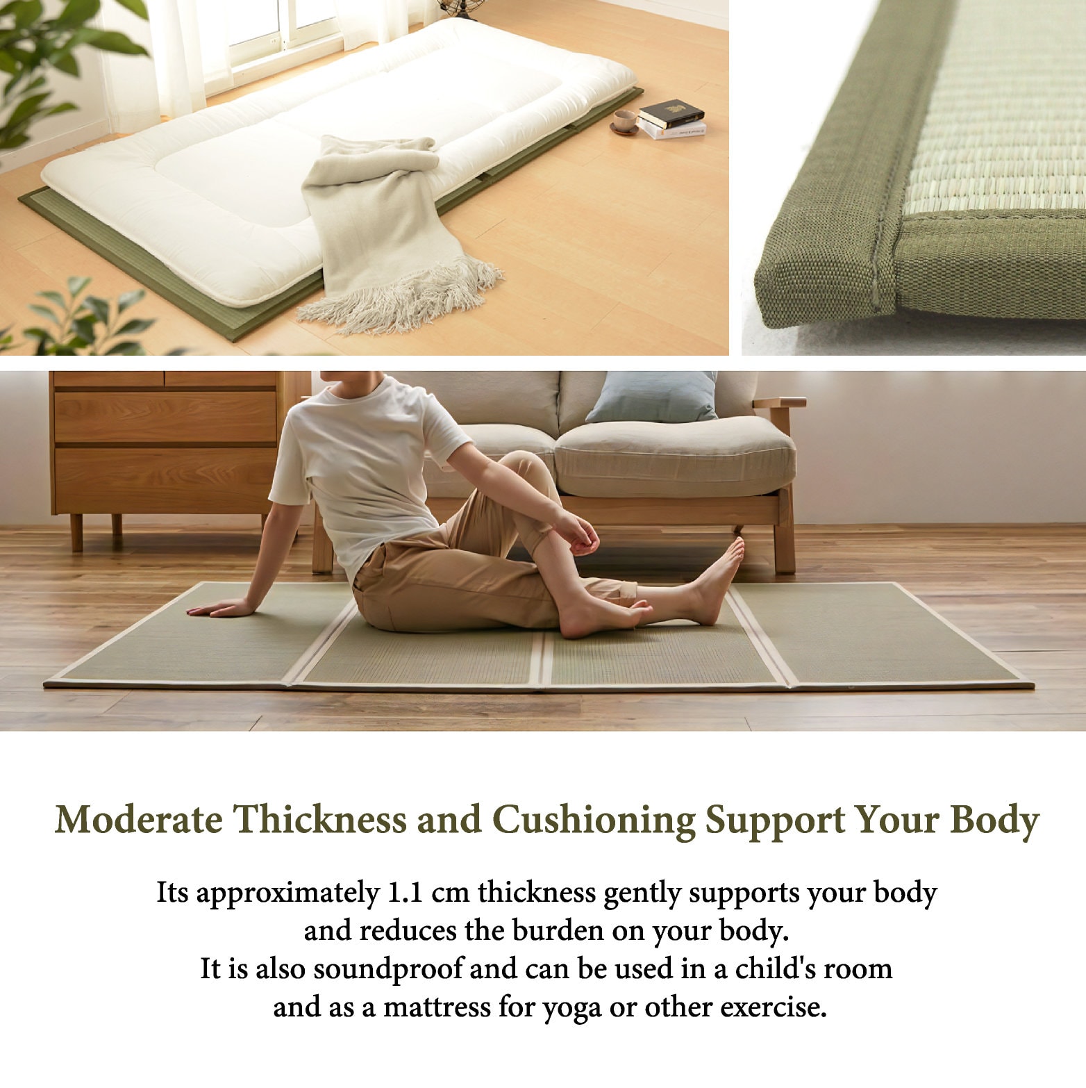 GLzcyoo Tradizionale Giapponese Tatami/futon Materasso Rigido E